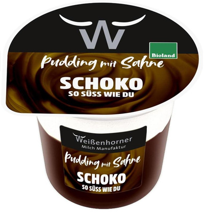 Produktfoto zu Schokopudding mit Sahne 175g