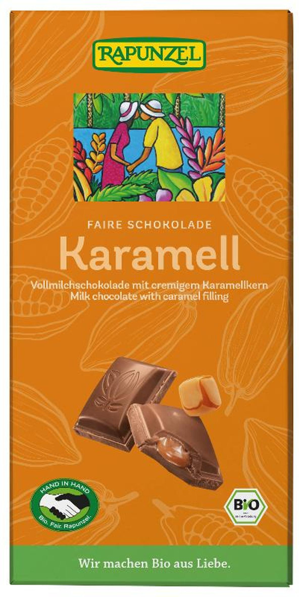 Produktfoto zu Vollmilchschokolade Karamell 100g