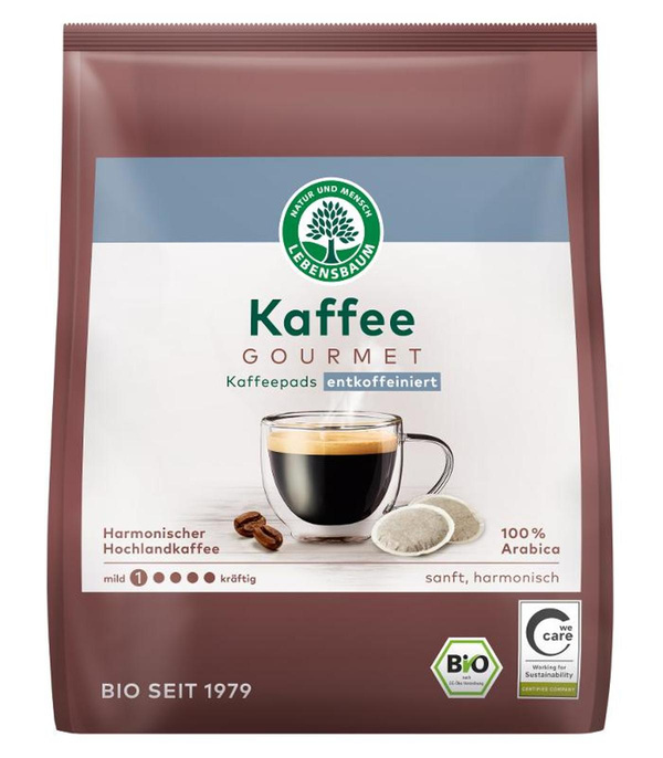 Produktfoto zu Gourmet Caffé Crema entcoffeiniert 18 Pads