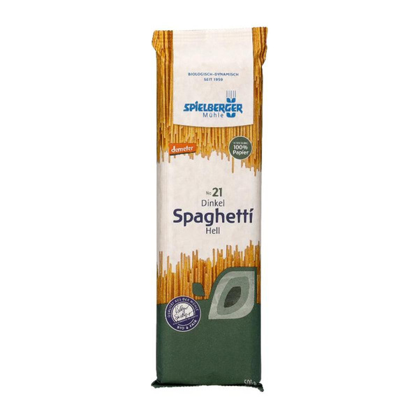 Produktfoto zu Dinkel Spaghetti hell 500g