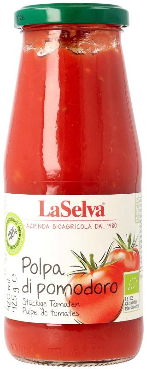 Produktfoto zu Polpa di pomodoro -Stückige Tomaten 425g