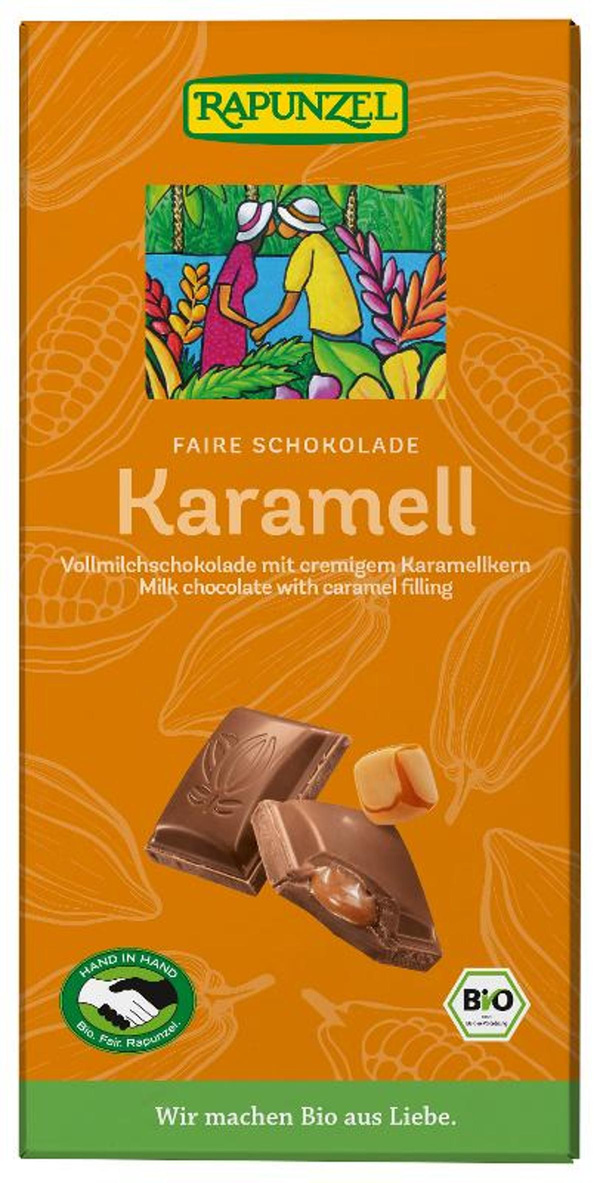Produktfoto zu Vollmilchschokolade Karamell 100g