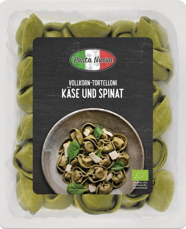 Produktfoto zu Vollkorn Tortelloni Käse Spinat 250g