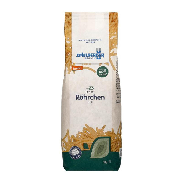 Produktfoto zu Dinkel-Röhrchen hell 500g