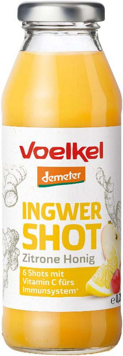 Produktfoto zu Ingwer Shot Zitrone Honig 280ml