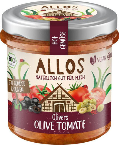 Produktfoto zu Aufstrich Hofgemüse Olive Tomate
