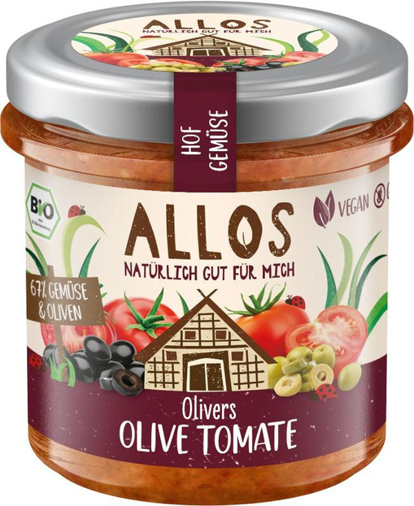 Produktfoto zu Aufstrich Hofgemüse Olive Tomate