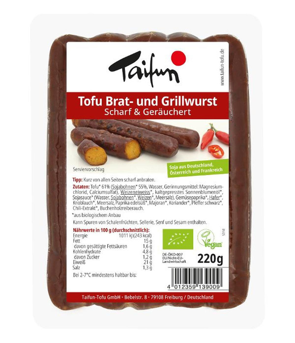 Produktfoto zu Tofu Brat- und Grillwurst 220g