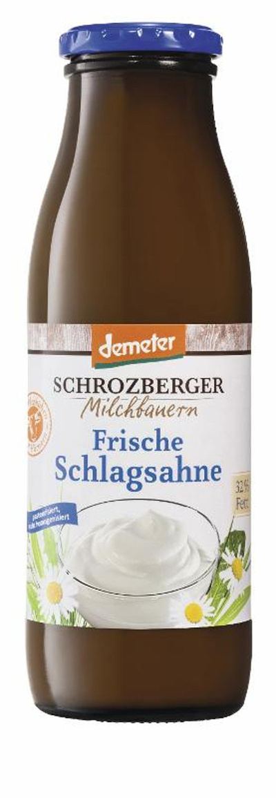 Produktfoto zu Frische Schlagsahne 32% Fett 500g Flasche