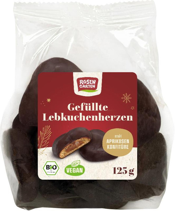 Produktfoto zu Lebkuchen-Herzen mit Aprikosenfüllung 125g