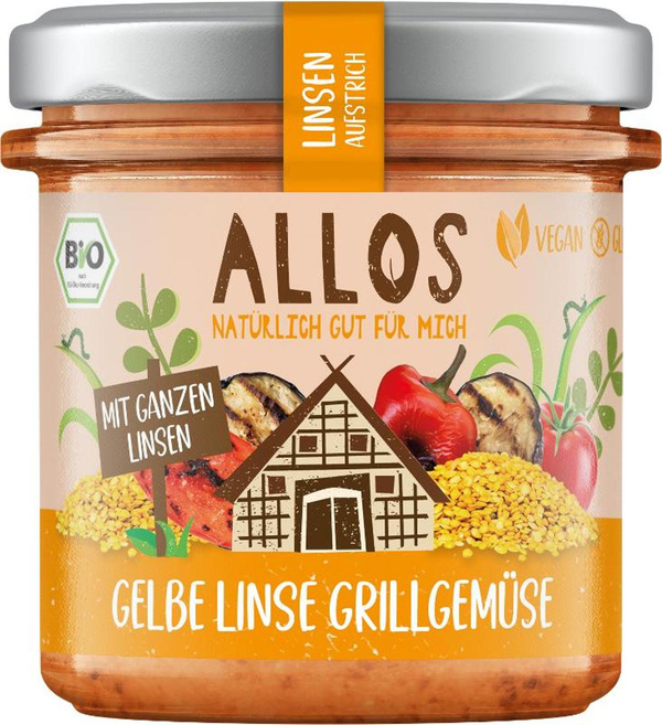 Produktfoto zu Linsenaufstrich Gelbe Linse Grillgemüse 140g