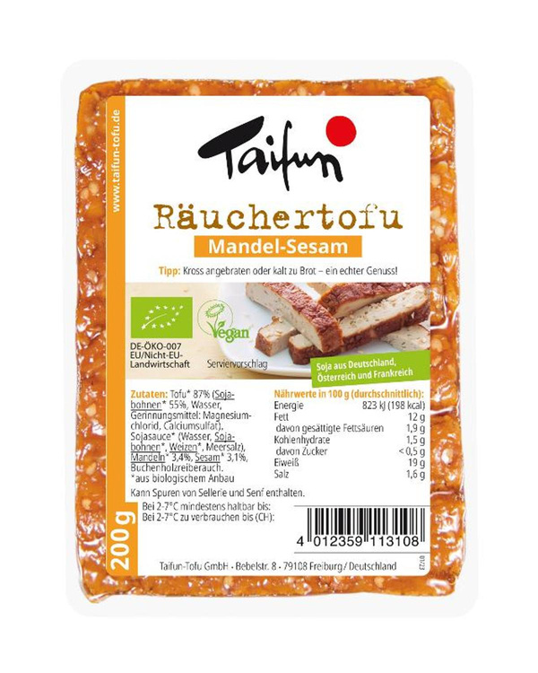 Produktfoto zu Räuchertofu Mandel Sesam 200g