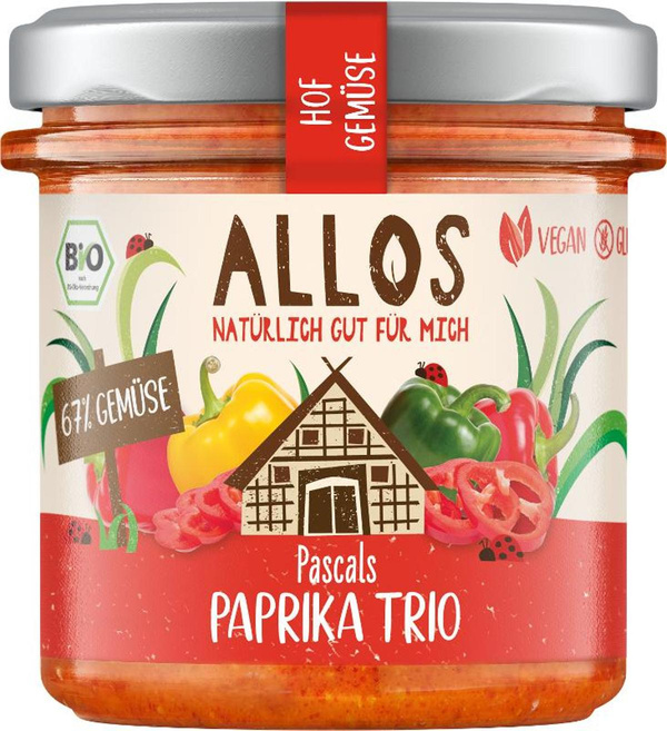 Produktfoto zu Aufstrich Hofgemüse Paprika Trio 135g