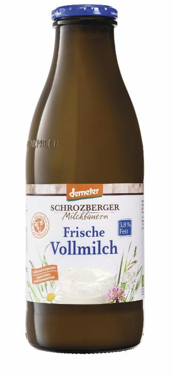 Produktfoto zu Frische Vollmilch 3,8% Fett 1l Flasche