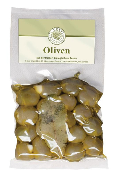 Produktfoto zu Grüne Oliven mit Knoblauch gefüllt 175g