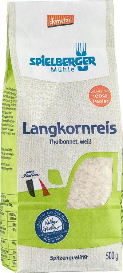 Produktfoto zu Demeter Langkorn Reis weiß 500g