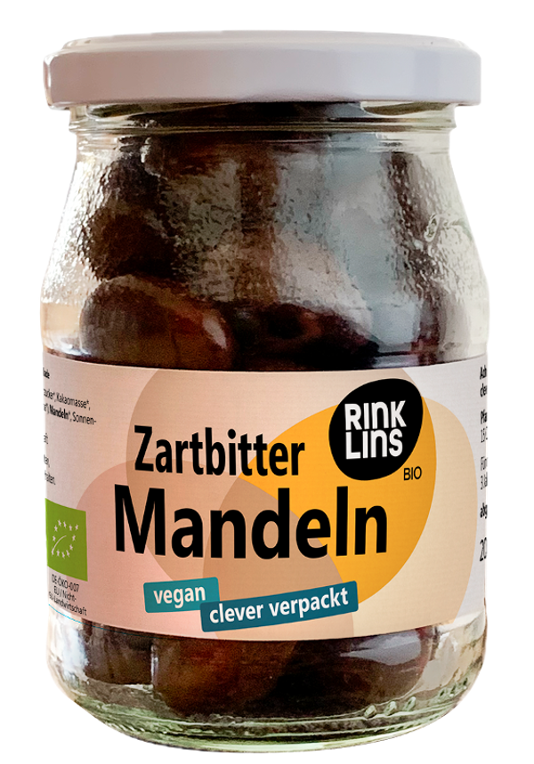 Produktfoto zu Zartbitter Mandeln 200g